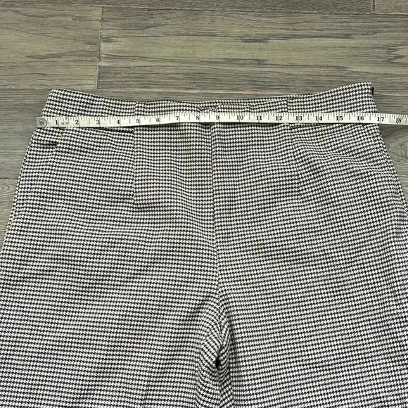 ZARA |  Brown and blue gingham patterned ankle pants - Picture 8 of 11